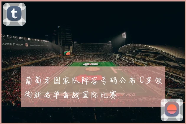 葡萄牙国家队阵容号码公布 C罗领衔新名单备战国际比赛